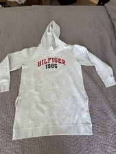 Tommy Hilfiger Gray Hoodie Dress With Logo Size Large Women’s picture