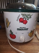 Vintage Rival Crock Pot Vegetable Pattern  Tested Works picture