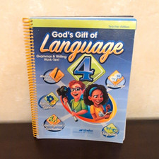 Abeka God's Gift of Language 4 Teacher Ed. Grade 4 Grammar Writing Homeschool picture