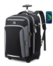 MATEIN Rolling Backpack with Wheels, Flight Approved Anti Theft Rolling Bookb... picture