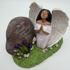 Hamilton Collection She Who Kneels Before God Angel Figurine Black Woman COA picture