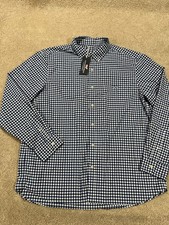 Vineyard Vines Shirt Mens Extra Large Gingham Plaid OTG Performance Stretch Blue picture