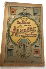 Vintage 1919 Dr Miles New Weather Almanac And Handbook picture