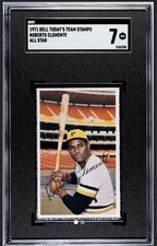 1971 ROBERTO CLEMENTE SGC 7 LOW POP 9 DELL TODAY’S TEAM STAMPS CARD RARE v Topps picture