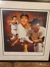 Mickey Mantle lithograph Signatures JSA Authentication.  number 82/536 Framed  picture