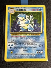 Blastoise 2/102 Holo Rare Base Set Unlimited Pokemon MP picture