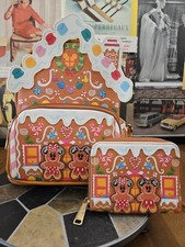 Loungefly Disney Mickey/Minnie Gingerbread House Backpack with Matching Wallet picture