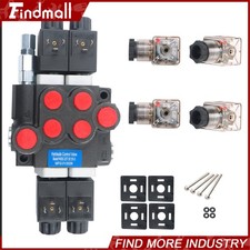 Findmall 2 Spool 13GPM 12V DC Hydraulic Solenoid Valve Double Acting 3600PSI picture