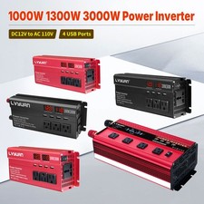 1000W 1300W 3000W Power Inverter 12V to 110V 120V Converter With 4USB Camping picture