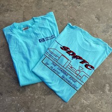 Vintage 1990s Hewlett Packard HP Tech Graphic T-Shirt Lot of 2 USA Large picture