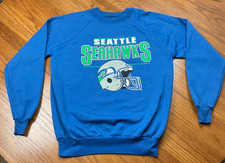 Vintage Garan 1990s Seattle Seahawks Crew Sweatshirt Classic Retro Logo Size L picture