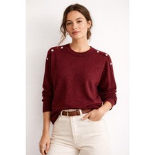 Vero Moda Pullover Sweater Women Small Burgundy NWT picture
