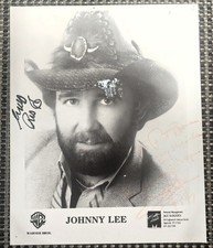 Johnny Lee Signed 8x10 Photo Inscribed to Pat Boone Country Music Autograph picture