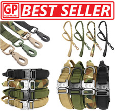 Tactical Dog Pet Collar Leash Heavy Duty K9 Military Service Canine Training Kit picture