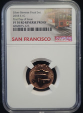 2018 S Reverse Proof Lincoln Shield Cent Penny 1C NGC PF70 | FDOI/FDI RP70 PR70 picture