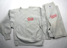 Vtg 1980s Champion Coors Light Reverse Weave Sweatshirt And Sweatpants Set Promo picture