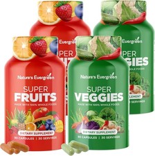 Super Fruits and Veggies Supplement Balance of Daily Nature Vegetables- Set of 4 picture