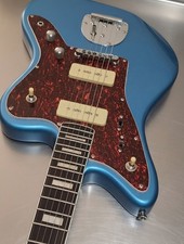 Awesome Jaguar Metallic Blue Electric Guitar reproduction Maple Neck 22F picture