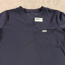FIGS Sona V-Neck Scrub Top Women XL Navy Blue FIONx Short Sleeve 1001695 picture