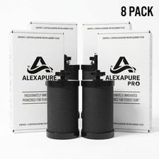 8 Pack Alexapure PRO 2387 Replacement Water Filter 8 Filter Pack Black picture