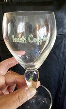 Vintage Thomas Irish Coffee Pedestal Glasses Set 4, Shamrock Stem, Original Box picture