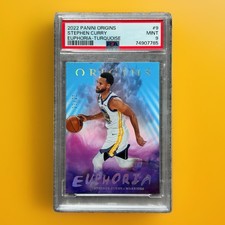 Panini 2022-23 Origins Stephen Curry Euphoria Turquoise /25 #9 PSA 9 74907785 picture
