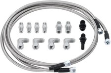 6AN 70in Transmission Cooler Hose Line Kit Stainless Steel Braided PTFE Oil Line picture