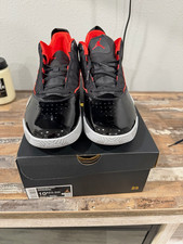 Jordan Stay Loyal Mid Top Basketball Sneakers Lace-Up Black Red White New picture