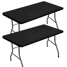 6Ft Plastic Folding Table cover  - Ideal for Indoor/Outdoor Dining & Party Use picture