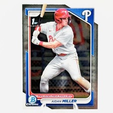 AIDAN MILLER 2024 Bowman 1st Bowman Chrome Prospect Rookie #BCP-27 (RC) Phillies picture