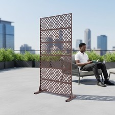 6-Piece Decorative Privacy Screen Outdoor Metal Privacy Screen 72*35