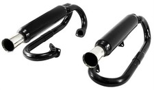 Empi 1-1/2 Inch Black Dual Buggy Exhaust Fits Single Carbs - 3376 picture