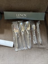Lenox Poppies on Blue 18/8 Stainless 5 Pc Hostess Set  Flatware Set picture