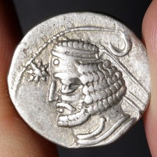 Parthian Empire Drachm 37BC Ancient Silver Coin King Phraates IV Parthia VF picture