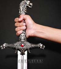 Handmade Oathkeeper Fantasy Replica Sword Carbon Steel Blade Medieval Longsword picture