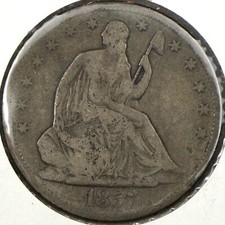 1857-P Philadelphia Silver Seated Liberty Half Dollar 90% F/VF++ picture