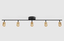 Elegant 5 Light Black Brass LED Track Light  Adjustable Modern Ceiling Lighting picture