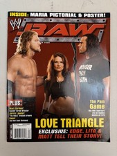 WWE Raw Magazine LOVE TRIANGLE Lita Edge Matt H September 2005 w/ MARIA POSTER picture