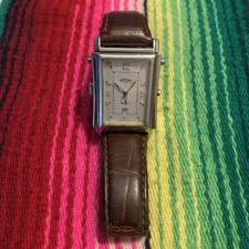 Rare Vintage Rotary Elite Reverso Swiss Made Sapphire Watch W/New Batteries  picture