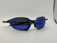 Oakley Romeo Sunglasses Vintage, Metal Black Frame Polarized Blue Lens picture