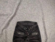 Vintage Cipo & Baxx Japan Y2k Style if six was nine Black Waxed Denim Jeans LGB picture