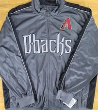 Arizona Diamondbacks MLB Genuine Men's 3X Tricot Track Jacket Full-Zip Gray NEW  picture