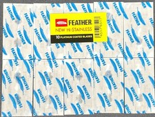 10 FEATHER New Hi-Stainless Platinum Coated Double Edge Razor Blades - Japan picture
