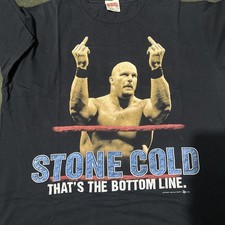 Vintage 1998 Stone Cold Steve Austin T-Shirt Mens XL Wrestling WWF WWE 90s Tee picture
