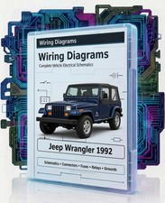 1992 Jeep Wrangler Color Electrical Wiring Diagrams Schematics PDF on USB picture
