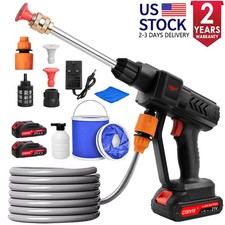 Portable Cordless Electric High Pressure Water Spray Gun Car Washer Cleaner picture