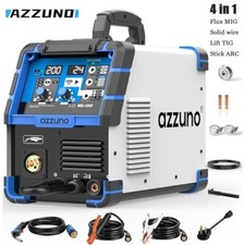 AZZUNO 4 in1 200A MIG Welder 110V/220V Gas Gasless MIG Welding Machine Grey picture