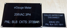 Custom Laser Engraved Aluminum Equipment Tag Electrical Box Panel Label picture
