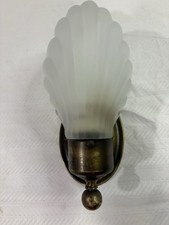 Vintage Hinkley Seashell Slip Shade Sconce Light. 10” picture