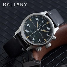 Baltany S6070 Solar Military Pilot Watch Sapphire 10ATM Chronograph Men picture